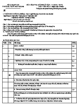 Đề kiểm tra bài viết số 5 Ngữ văn lớp 11 - Năm học 2016-2017 - Trường THPT Núi Thành